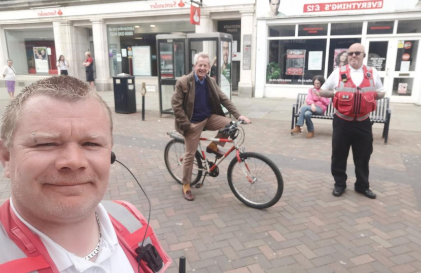 Richard on bike with CPOs