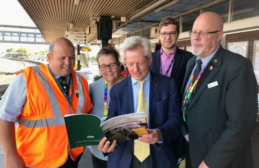 MP Richard Graham secured a new every 30 minute train service to Bristol