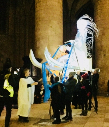 Christmas Lantern at Glos Cathedral 